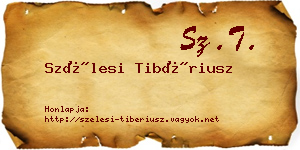 Szélesi Tibériusz névjegykártya